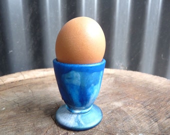 Ocean Blue Marbled Resin Egg Cup