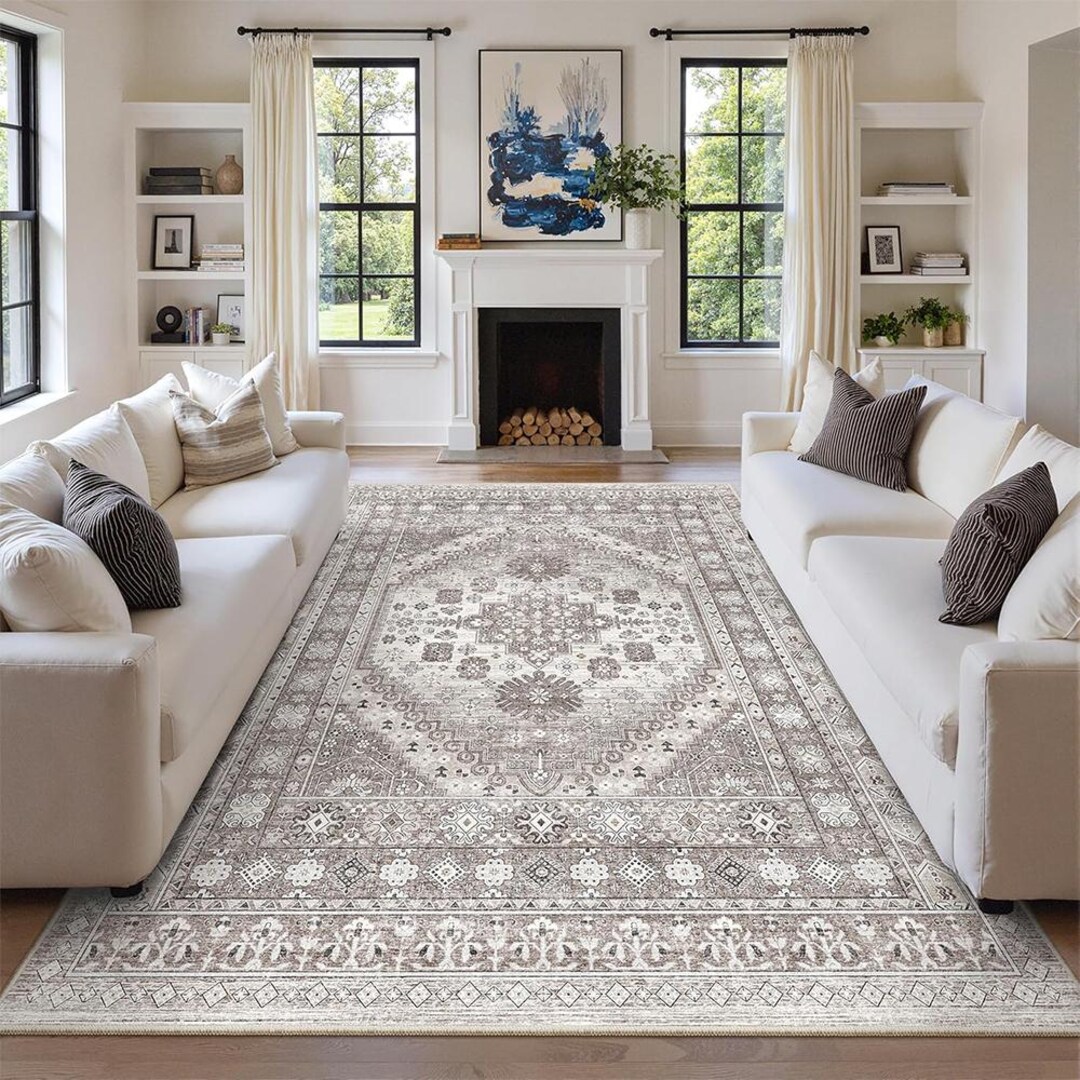 10ftx14ft Foldable Area Rugs Low-pile Soft Large Carpet for Living Room ...