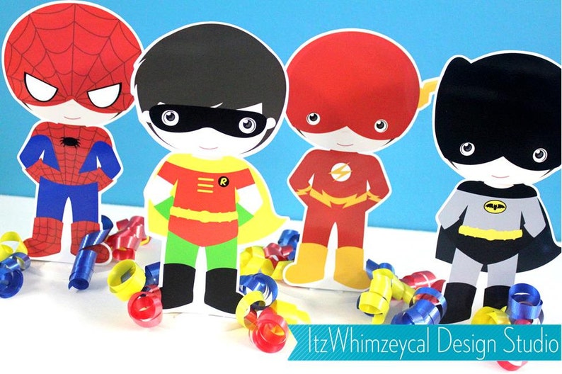 Classic Superhero Boy Set Centerpiece