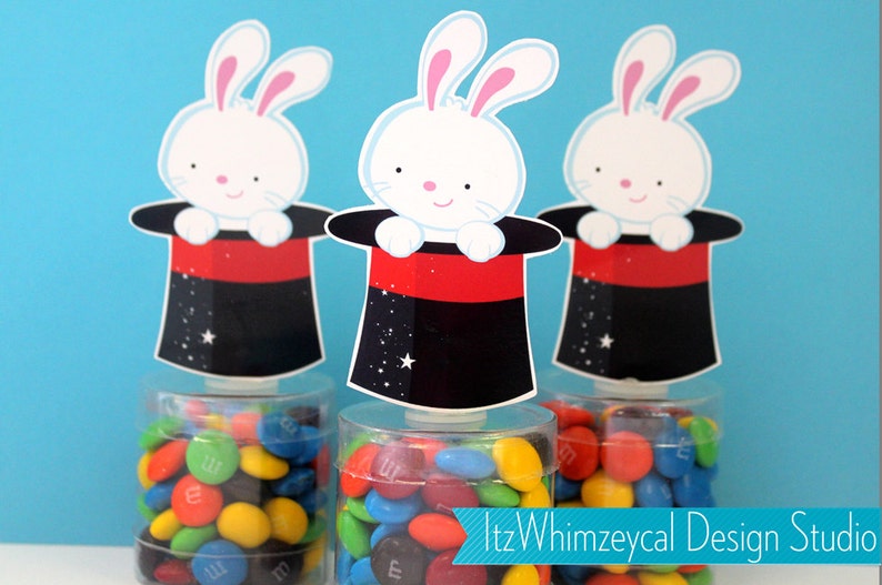 Magician Birthday Party Candy Container Party Favor Boxes Magic Show Kids Favors Magic Show Party Abracadabra Rabbit In Hat