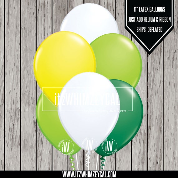Birthday Party Balloon Bouquet Tractor Party Yellow Lime Green