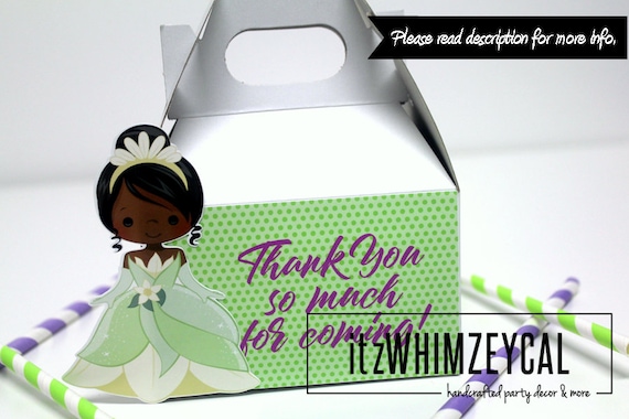Tiana Party Favors Princess Party Decoration Birthday Etsy