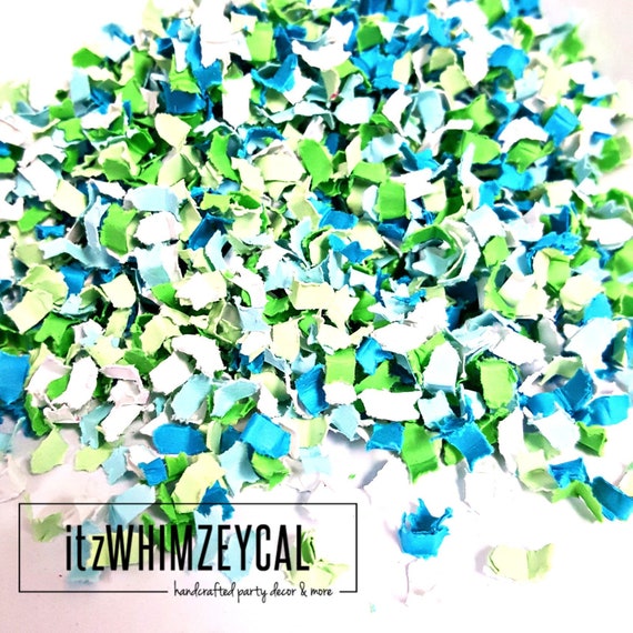 Minty Fresh Shredded Confetti | Table Scatter | Basket Filler | Wedding Exit Confetti | Party Confetti | Beach Party | Sea Party Il_570xn