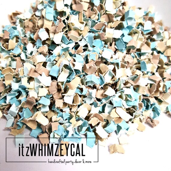Seaside Shredded Confetti | Table Scatter | Basket Filler | Wedding Exit Confetti | Party Confetti | Beach Party | Sea Party Il_570xn