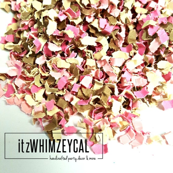 Strawberry Cream Paper Shredded Confetti | Table Scatter | Basket Filler | Wedding Exit Confetti | Party Confetti | Ice Cream Party Il_570xn