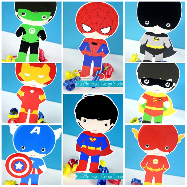 Classic Superhero Boy Set Centerpiece