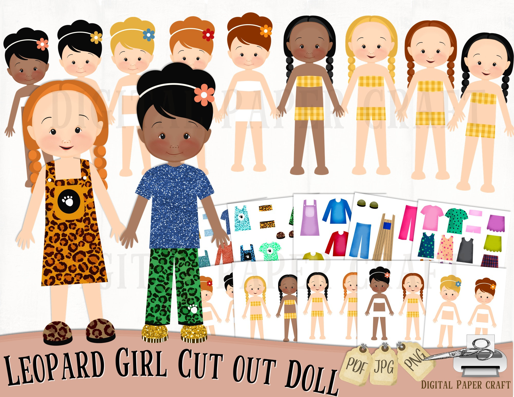 Printable Multicultural Paper Dolls