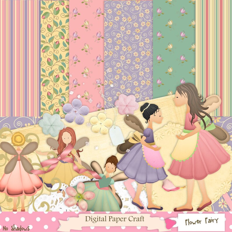 Fairy Scrapbook Fantasy Scrapbook Girl Scrapbook Digital Etsy