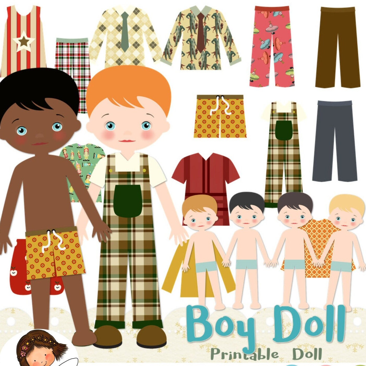 Paper Doll Digital Paper Doll Cut Out Doll Printable Doll - Etsy