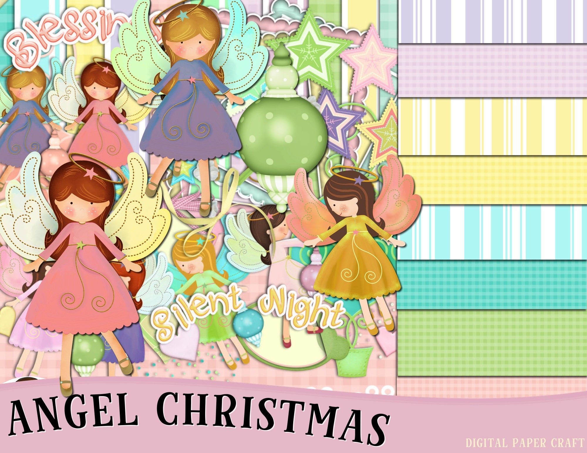Angel Scrapbook Christmas Scrapbook Instant Download Etsy UK