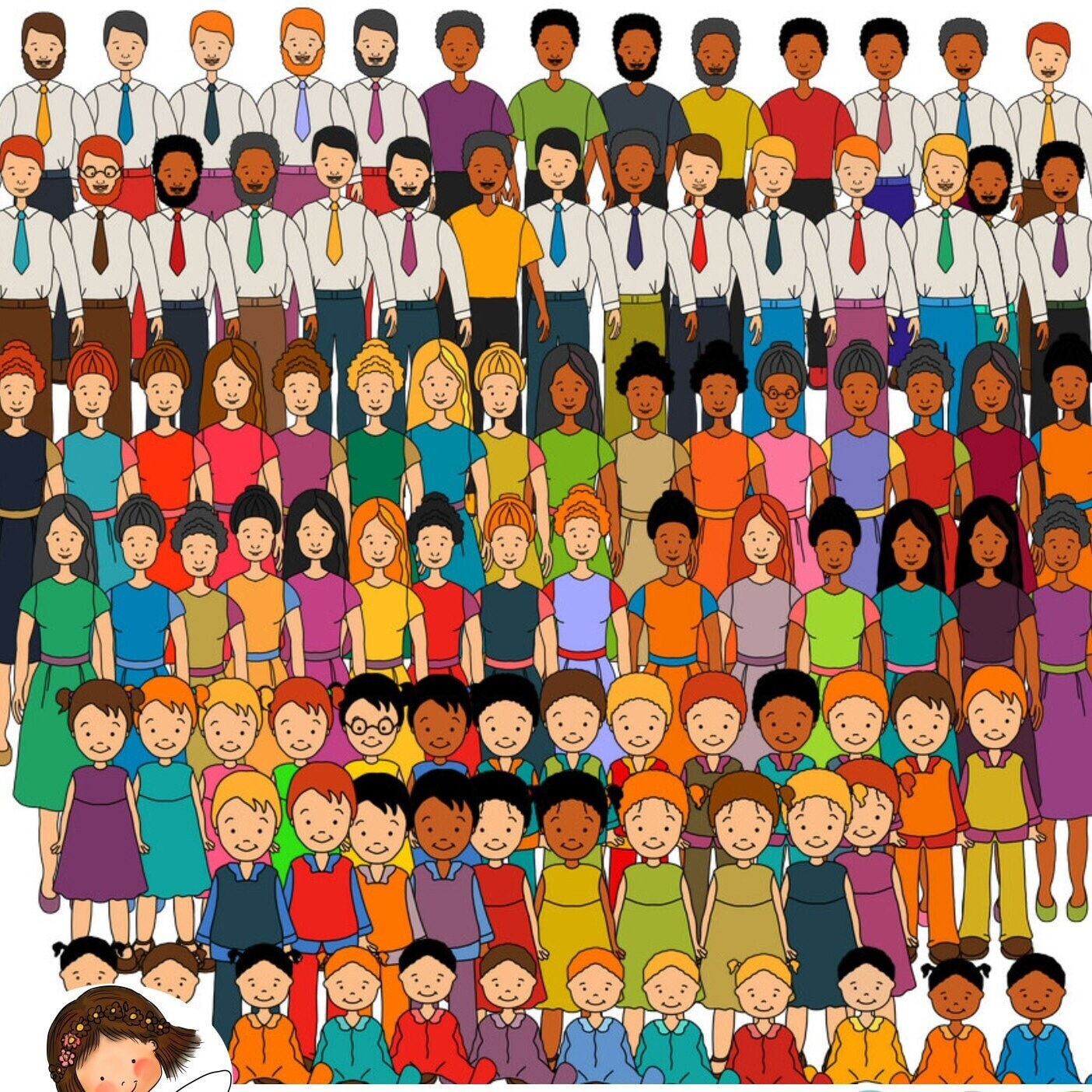 Multiculture Clipart, People Clipart, School Clipart, People Lineart ...