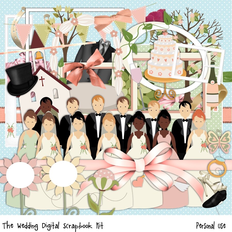 Wedding scrapbook Bridal scrapbook Marriage Scrapbook Etsy