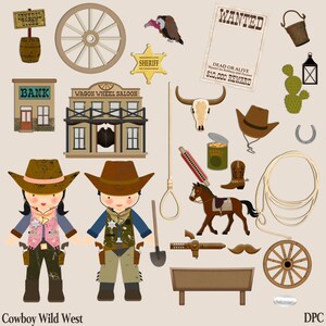 Cowboy Scrapbook Kit, Wild West Scrapbook, Cowgirl Scrapbook, Digital ...