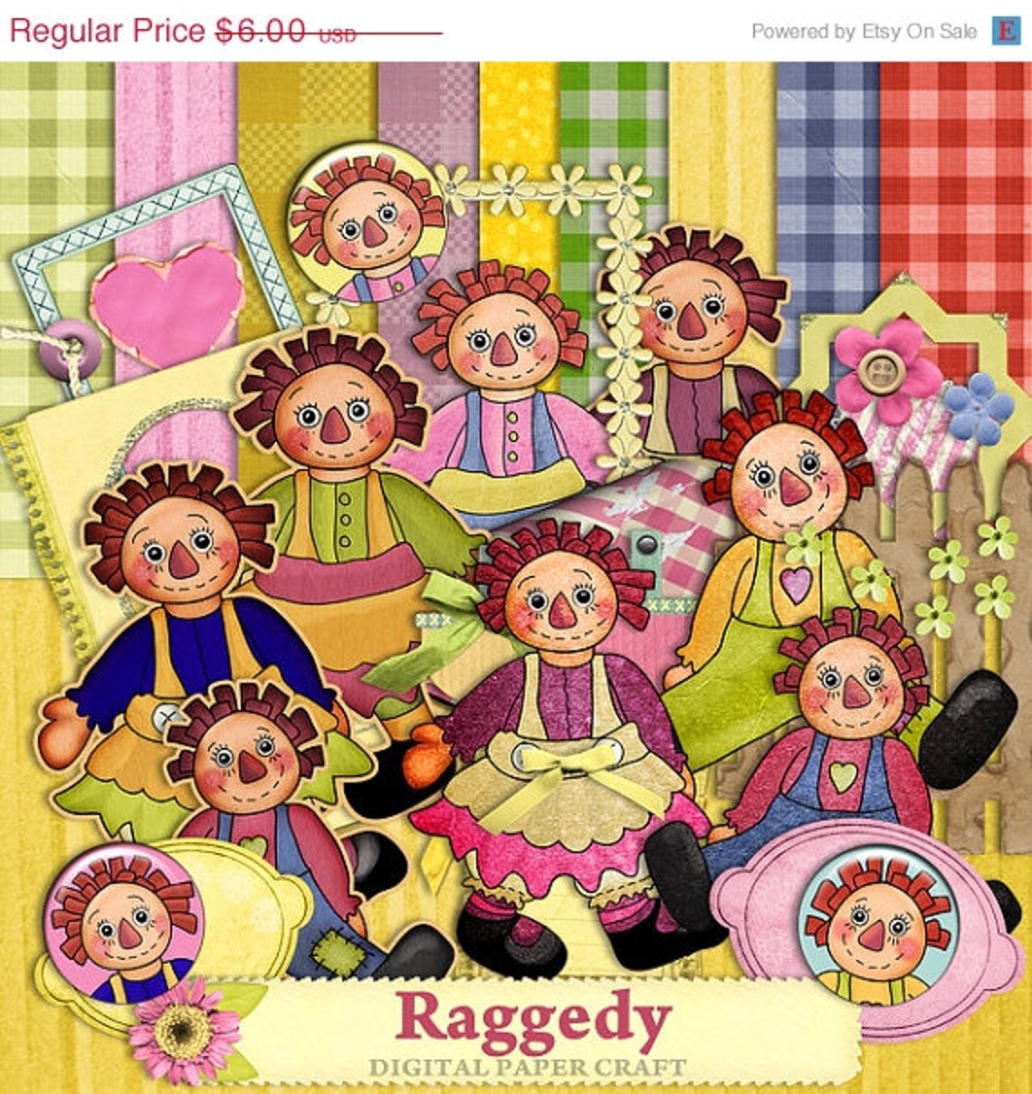 Raggedy Ann Scrapbook Rag Doll Scrapbook Vintage Scrapbook - Etsy