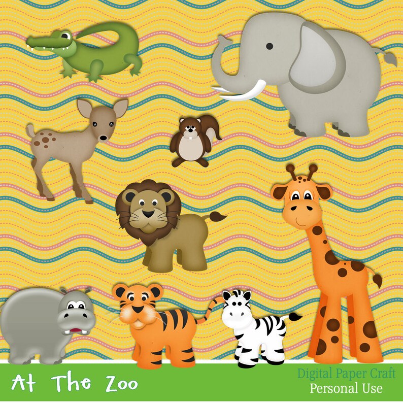 Zoo Scrapbook Kit Animal Scrapbook Kit Jungle Scrapbook Etsy