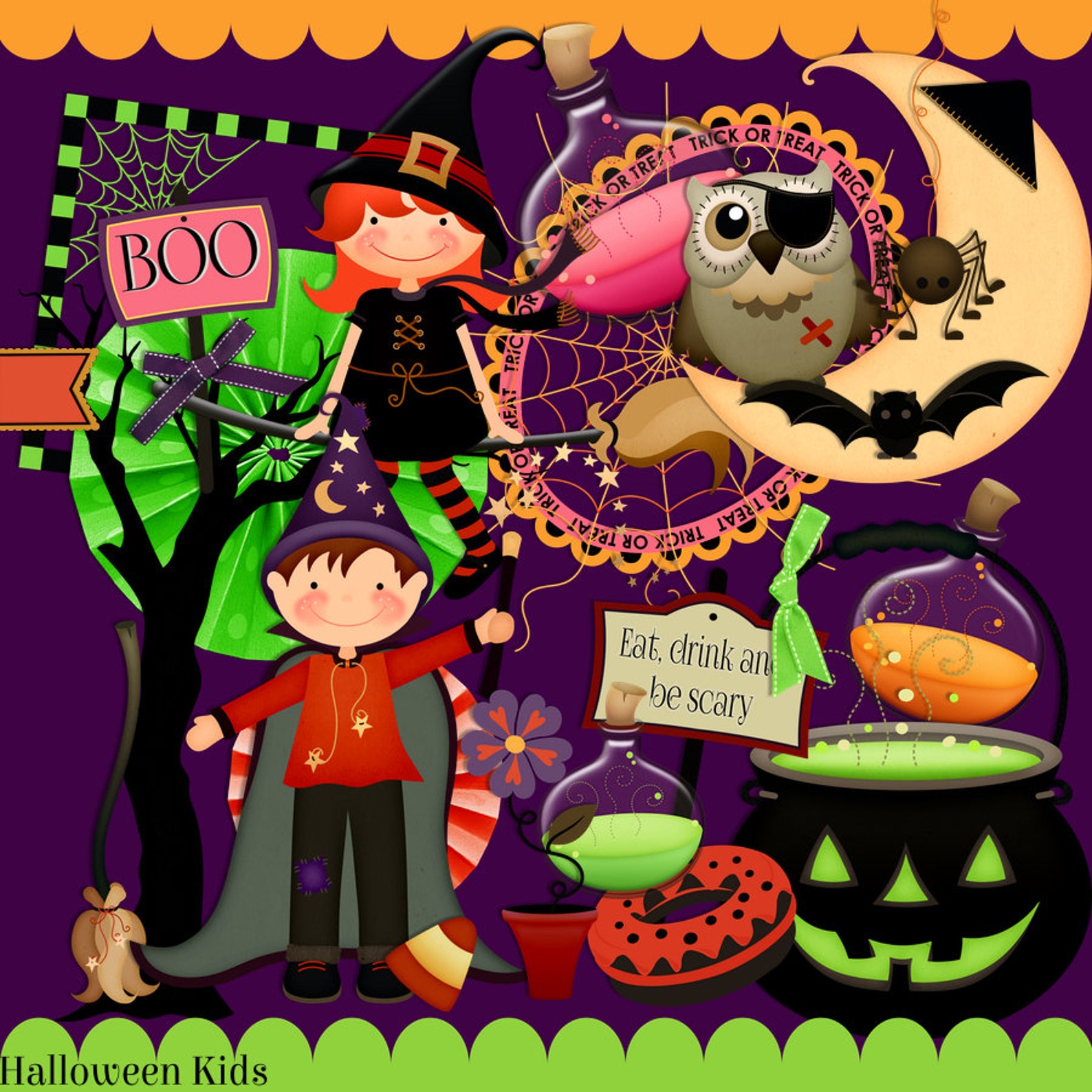 Halloween Scrapbook Halloween Party Instant Download Etsy