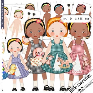 Multicultural Paper Doll Set: Printable Cut-Out Dolls (Digital Download)