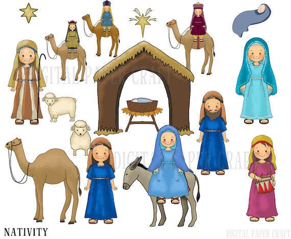 Nativity Clipart Christmas Clipart Christian Clipart - Etsy Israel