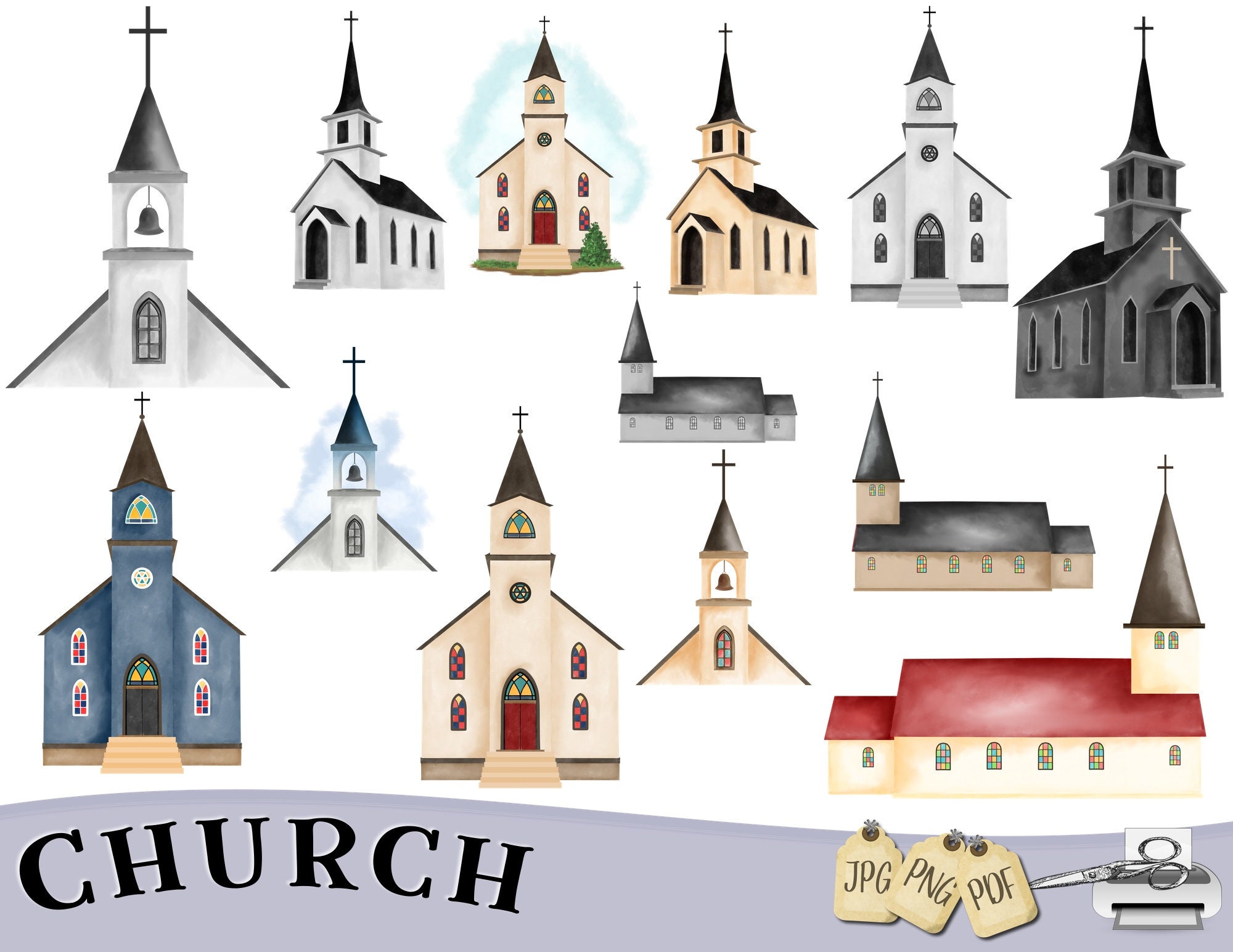 Church Clipart Christian Clipartoriginal First Communion Etsy Church Clipart Christian Clipartoriginal First Communion Etsy