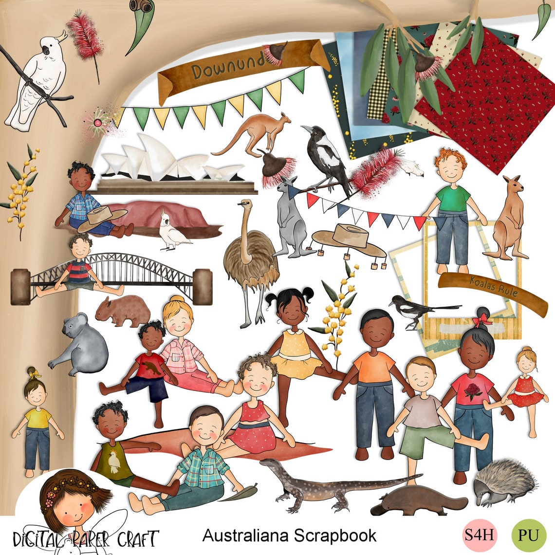 Australian Scrapbook Aussie Scrap Kit Oz Scrapbook Kit Etsy