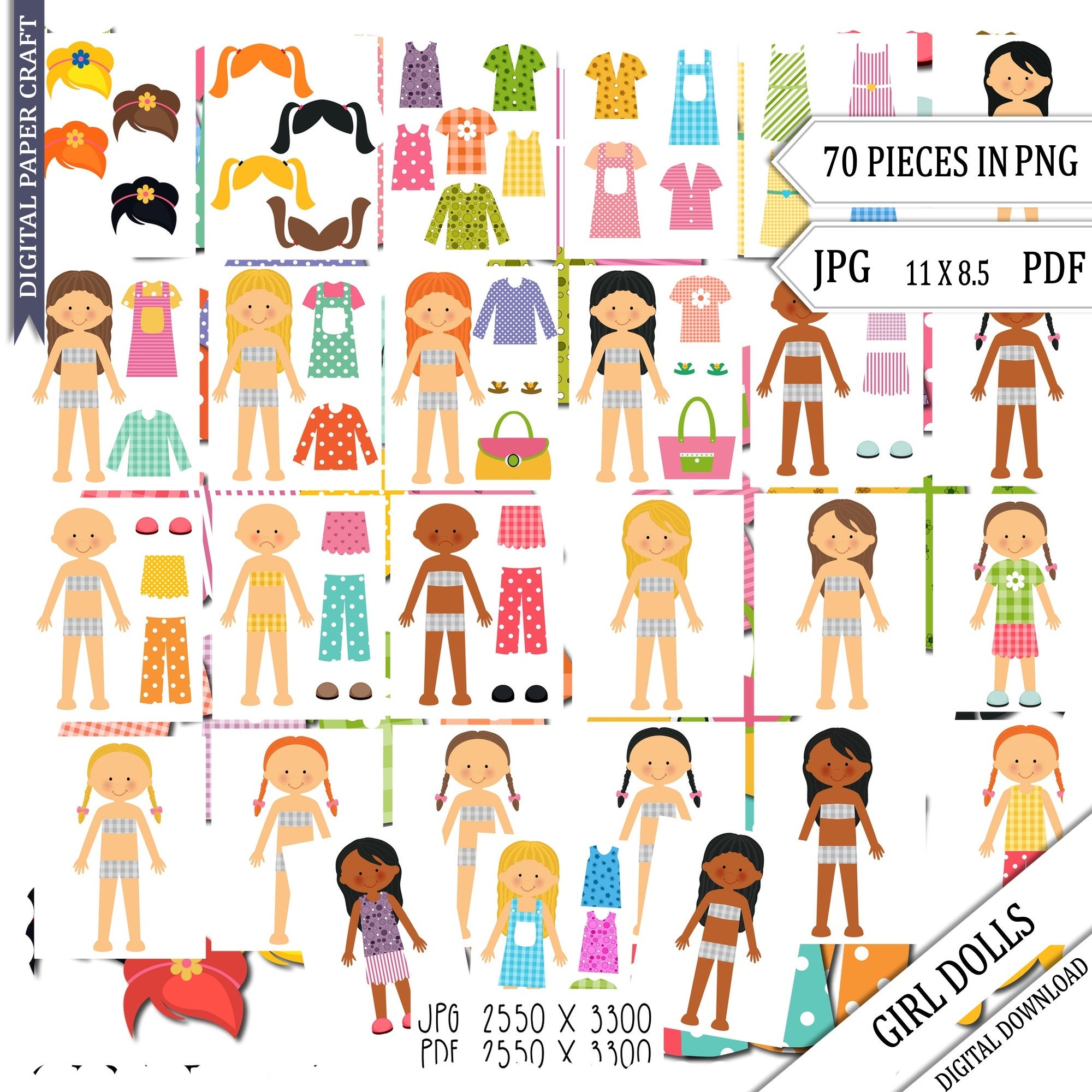 Digital paper dolls shop