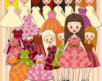 Paper Doll Digital Paper doll Cut out doll Printable doll