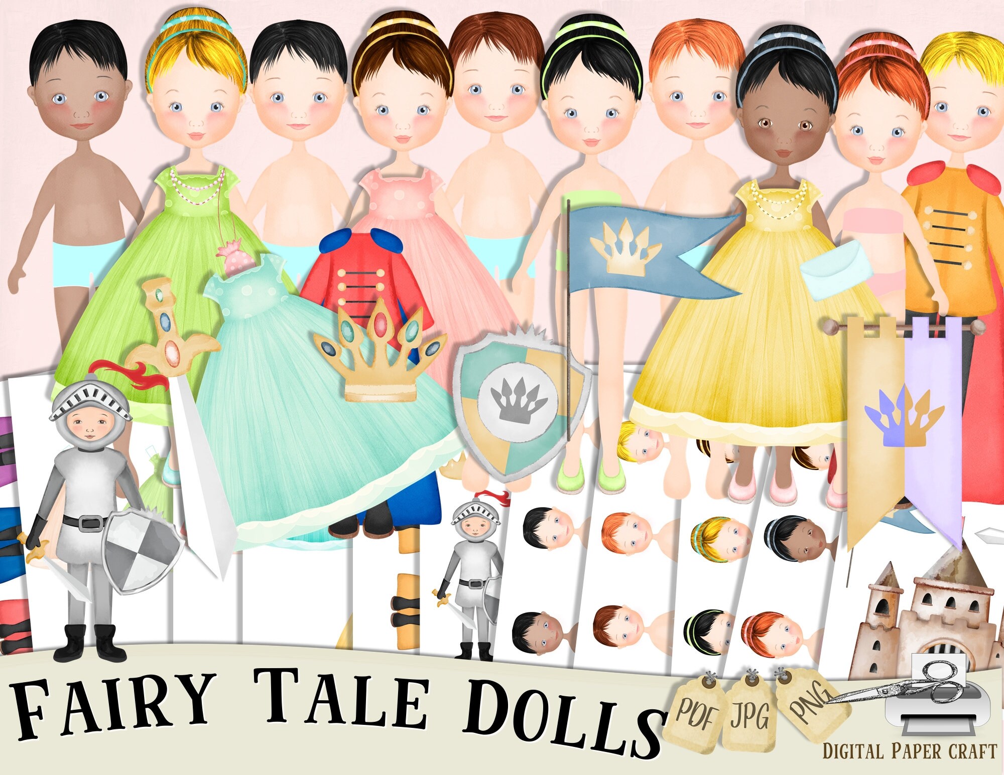 Printable Paper Doll Digital Paper Doll Printable Doll Cut Etsy Australia