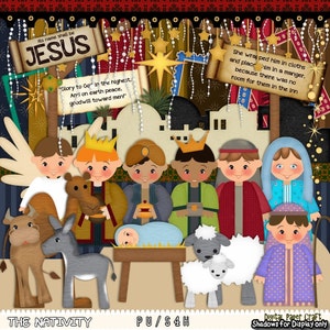 Nativity scrap book, Christmas scrap book, Christian Scrapbook, Instant Download, Bible Scrapbook Kit, Journal, image 7