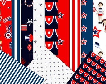 American Papers, Children, Printable, Independence Day, USA, Red white, Blue, Celebration's, Kids Clipart, Instant Download