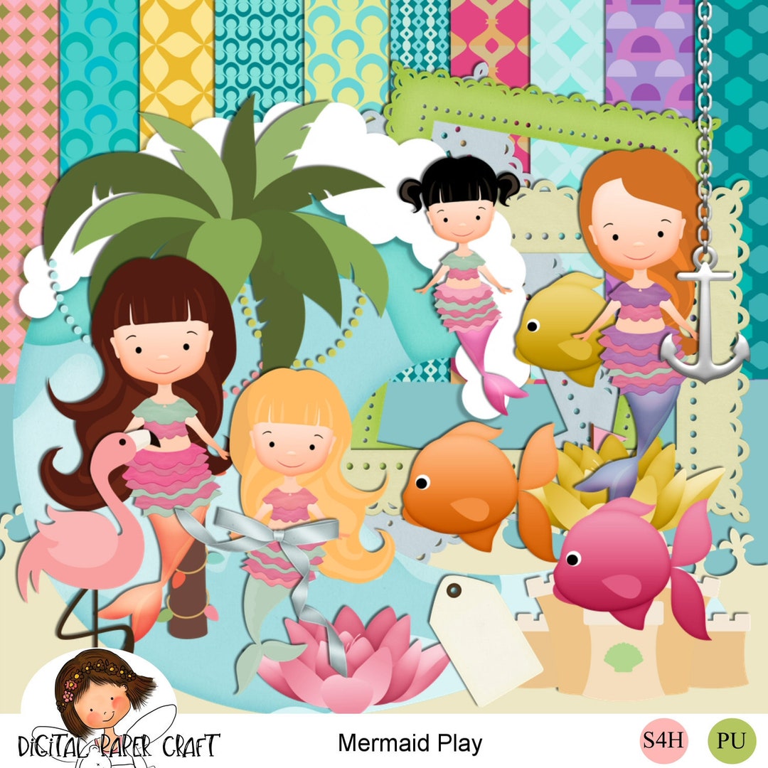 Mermaid Scrapbook, Sea Scrapbook, Ocean Scrapbook, Underwater Scrapbook