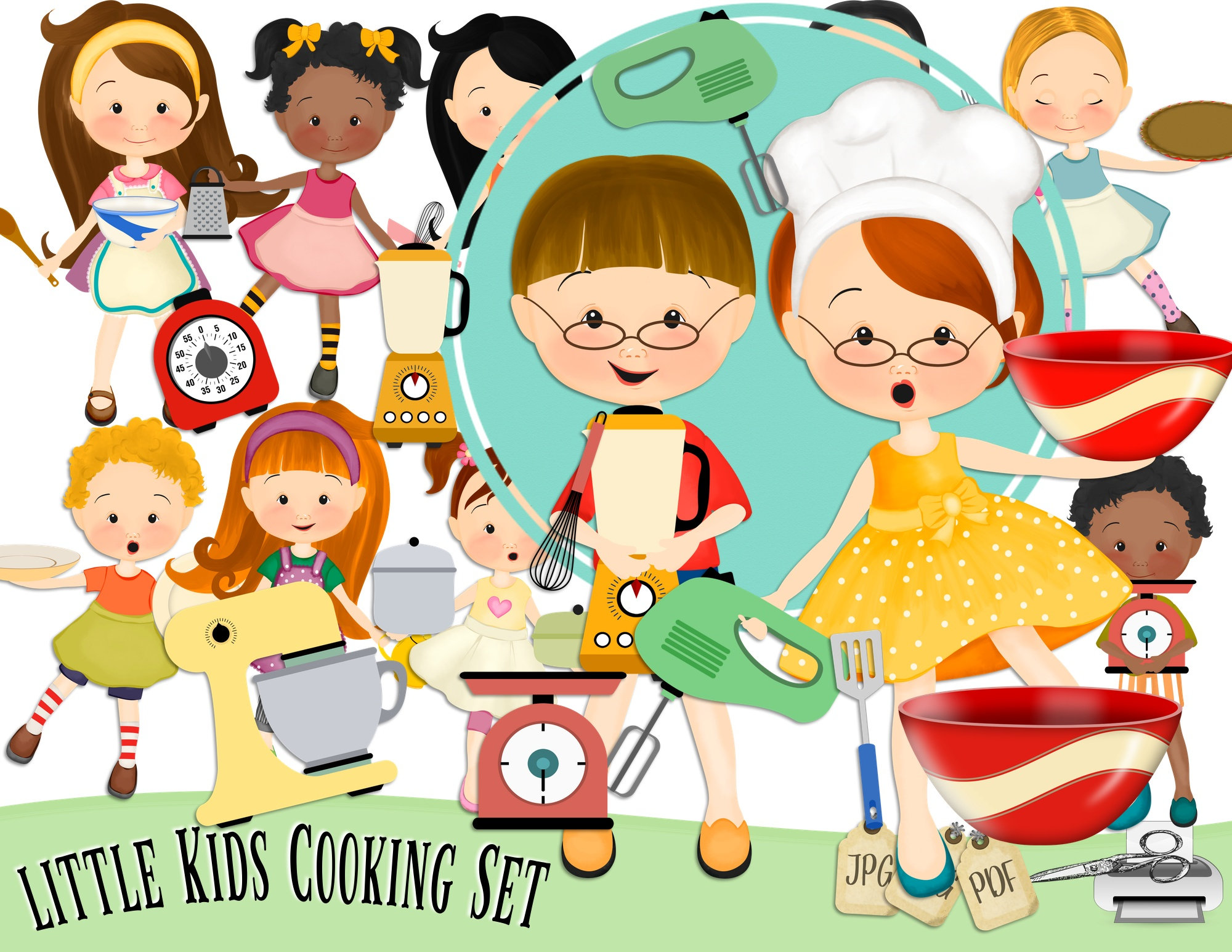 Kids Cooking Clipart, Cooking Clipart, Clipart, Planner, Journal,  Scrapbooking, School, Recipe Clipart, Cardmaking, Sublimation, Recipe, -  Etsy