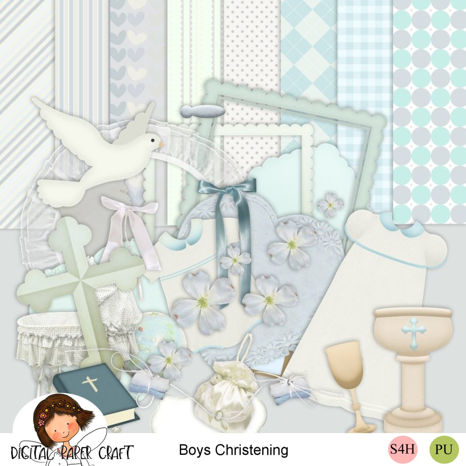 Christening Scrapbook, Baptism Scrapbook, Boy Scrapbook, Christian