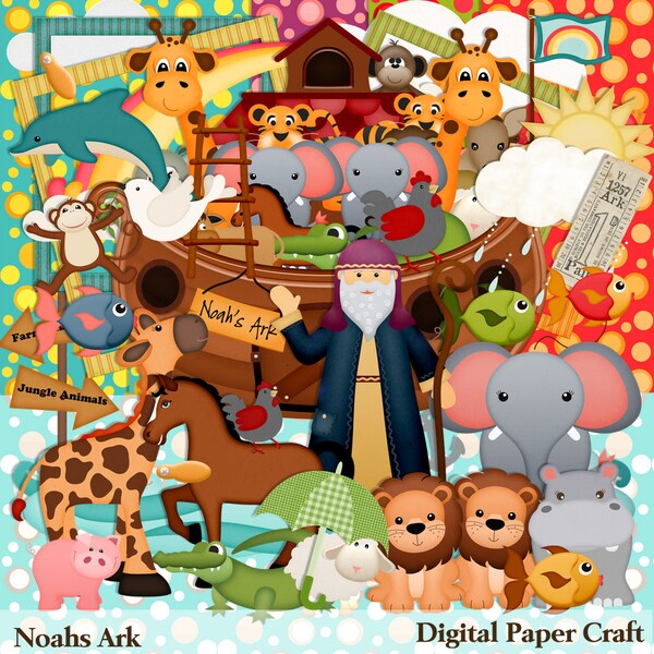 Noahs Ark Clipart - Etsy
