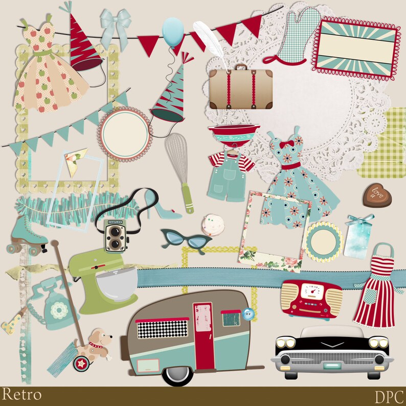 Retro Scrapbook 50s Scrapbook Scrapbooking Kit 1950 Etsy Australia