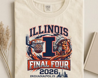 Illinois Final Four 2026 Indianapolis Basketball T-Shirt Comfort Colors®