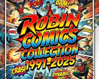 Coleção de Quadrinhos do Robin 1991-2025, Pacote de 50GB, Edição, Brochura, Extra, Volume, Anual, Batman e Robin, Filho, Vermelho, Tim Drake, Omnibus, Revista