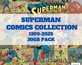 Superman Comics Collection 1959-2025, 30 GB megabundel, problemen, tpb, volume, eenjarigen, cross-overs, Ultimate Collection, Man of Steel, oud nieuw