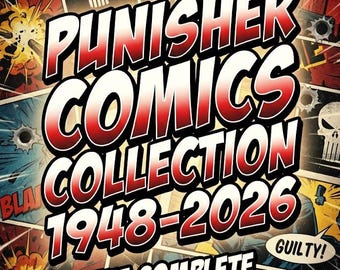 Coleção de Quadrinhos do Justiceiro 1948-2026, Pacote Mega de 50GB, Edição, Brochura, Volume, Extra, Anual, Coleção Épica, Crossovers, Moderno, Revista