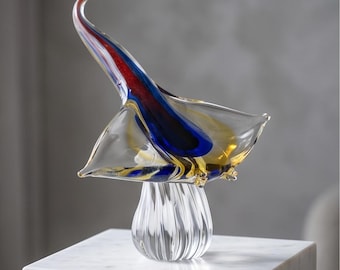 A Murano Style Glass Figurine Of A Manta Ray 28cm