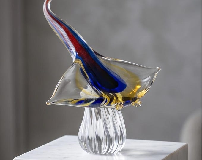 A Murano Style Glass Figurine Of A Manta Ray 28cm