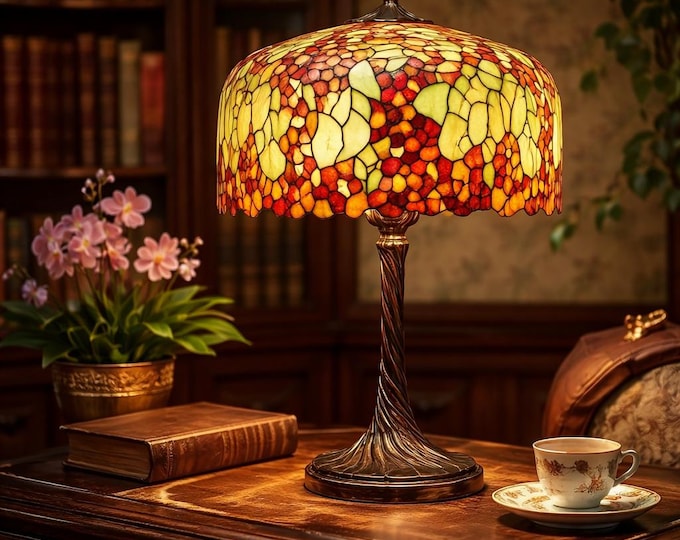 Vintage Tiffany Style lamp Druiven Design 80cm