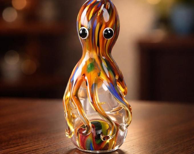 A Murano Style Glass Figurine Of An Octopus 26cm