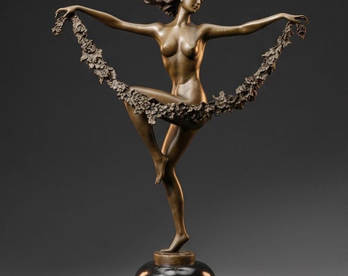 A Bronze Sculpture of A Flower Dancer 52cm