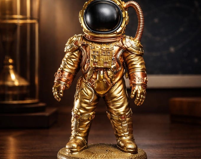 A Resin Steampunk Figurine Of An Astronaut 31cm