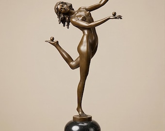 A Bronze Sculpture of The Trickstress 54cm