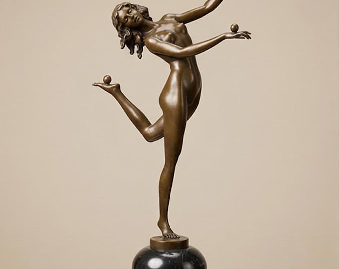 A Bronze Sculpture of The Trickstress 54cm