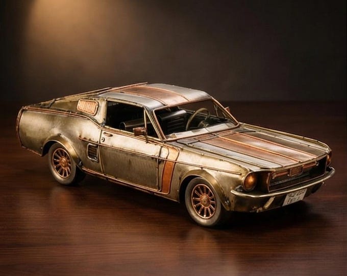 A Metal Model Of A Muscle Car 32cm Handcrafted
