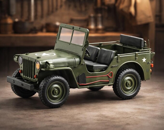 A Metal Model Of An Army Jeep 29cm