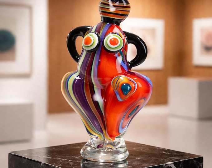 A Murano Style Glass Figurine Of A Female Dancer 33cm