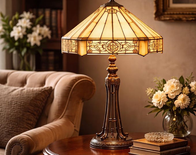 Vintage Tiffany Style lamp Luxembourg 40 Design 66cm